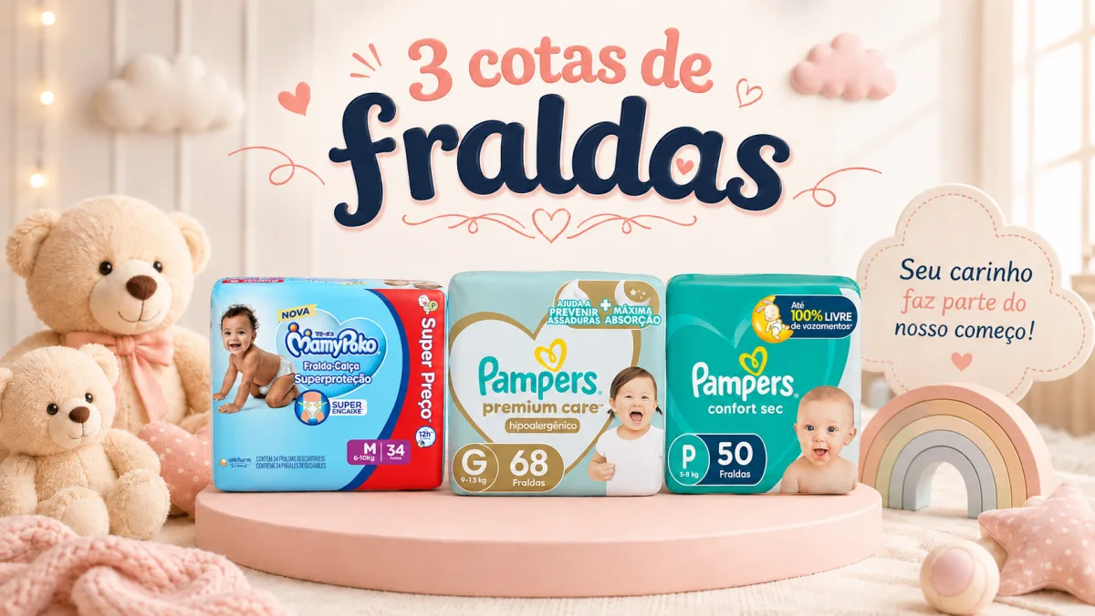 3 Cotas de fraldas